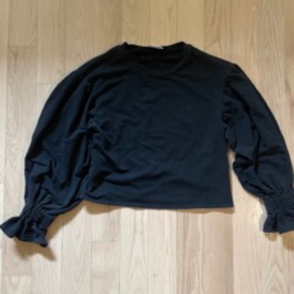 puff sleeve long sleeve shirt